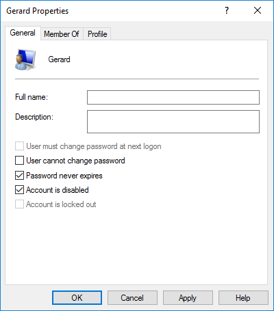 Account disabled